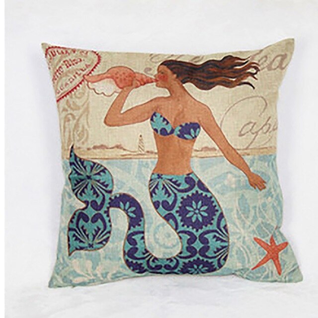 Mermaid Cushion Decorative Home Decor Sofa Chair Throw Pillows Decorate  Pillow Cushions45x 45cm cuscini decorativi almohadones