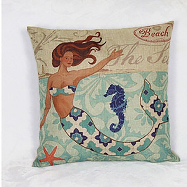 Mermaid Cushion Decorative Home Decor Sofa Chair Throw Pillows Decorate  Pillow Cushions45x 45cm cuscini decorativi almohadones